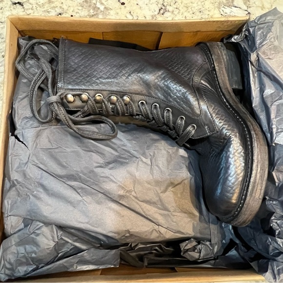 NWT $178 Free People Sante Fe Lace-up Boot 36 = USA 6 Black - Picture 13 of 16